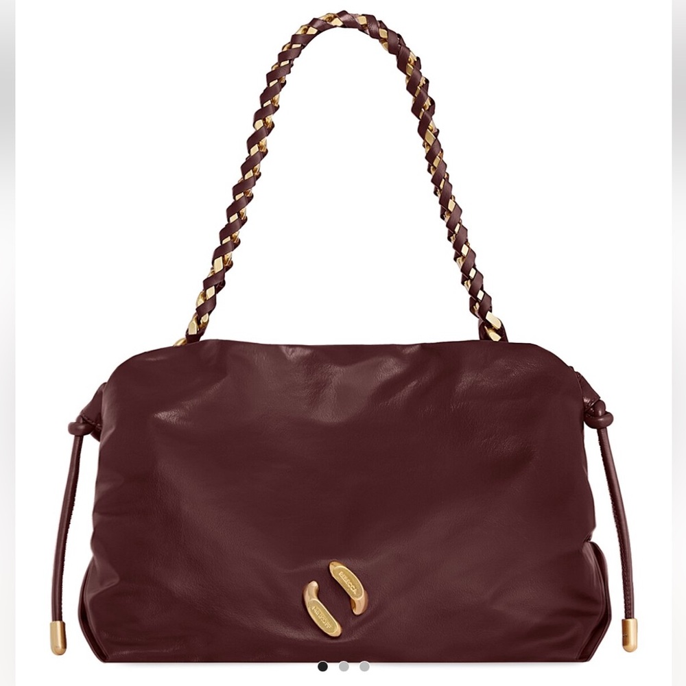 Rebecca Minkoff zero gravity leather shoulder bag in port